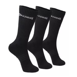 Tripack Calcetines Deportivos Largos Spalding Negro