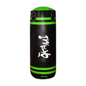 Saco de Box Okami Cuero Sintetico Negro-Verde 100cm